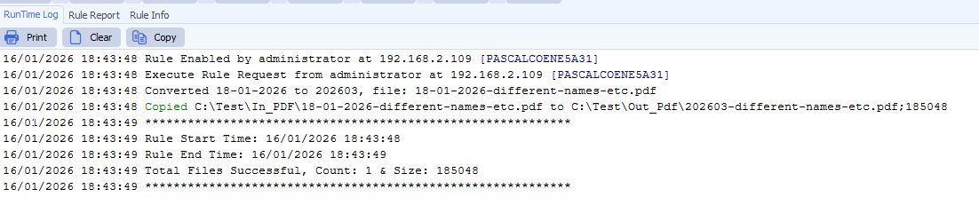 limagito file mover runtime log result