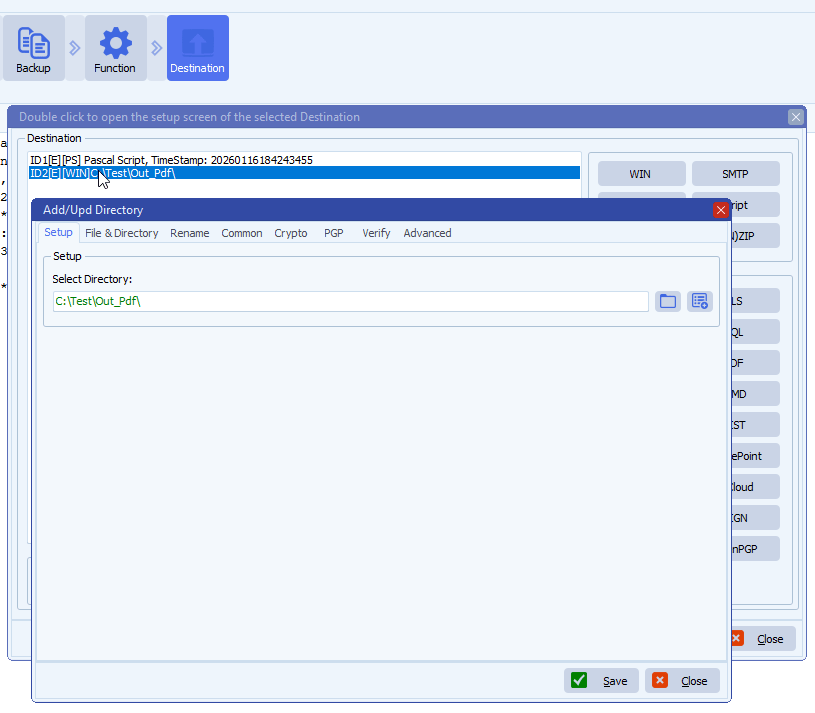 limagito file mover windows folder as destination